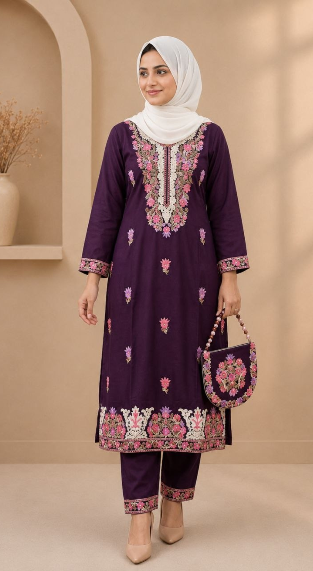 Embroidery kurthi set