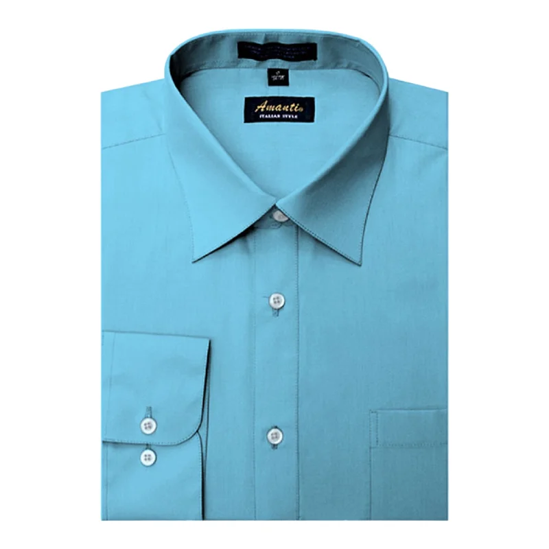 AMANTI: Slim Dress Shirt Teal