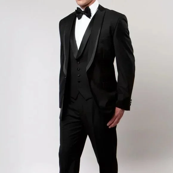 Bryan Michaels Slim Fit 3-PC Tuxedo, Black