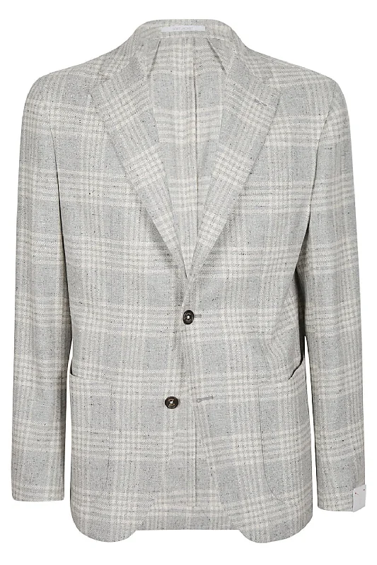 Single Breast Soft Jacket - Light Gray Melange