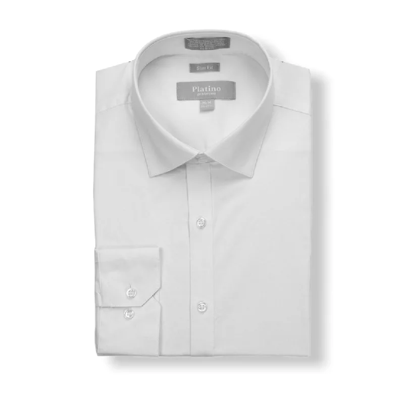 PLATINO: Spandex Slim Fit Dress Shirt