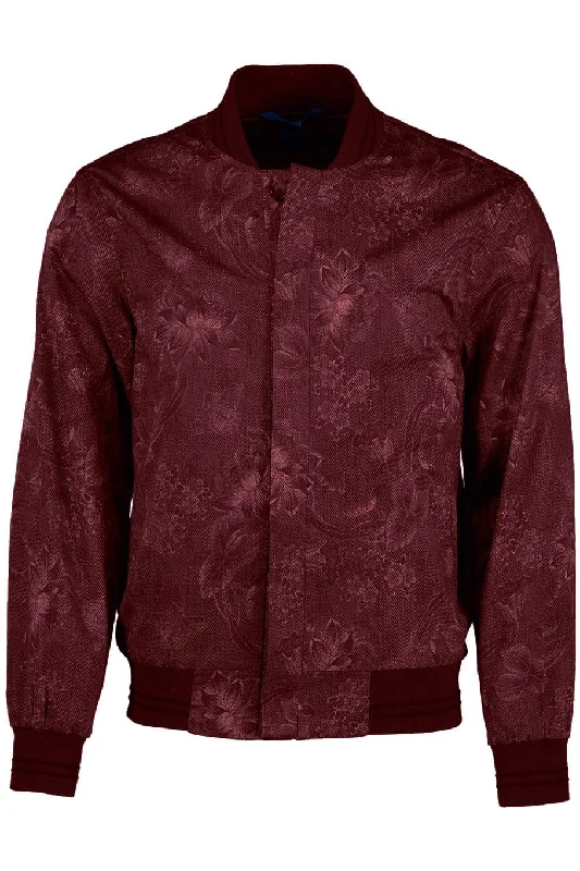 Pierre Button Blazer - Burgundy