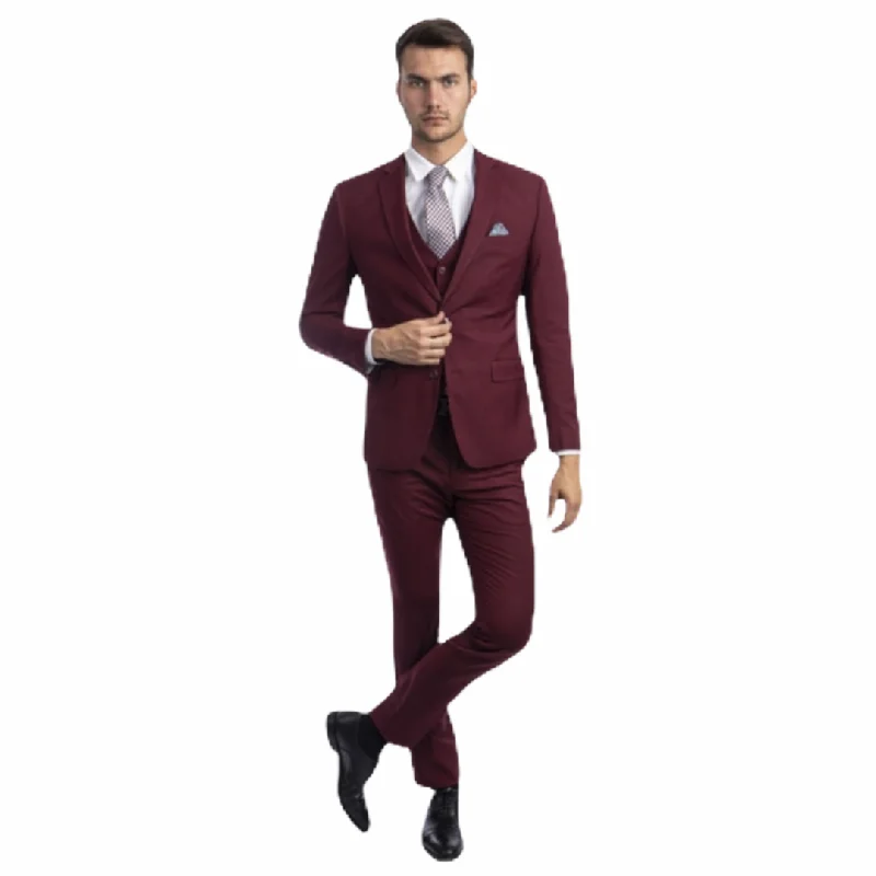 Sean Alexander Solid 3PC. Burgundy (NEW)