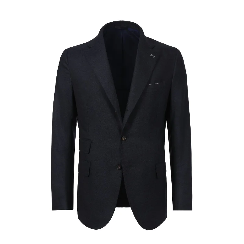 Single-Breasted Virgin Wool Suit in Dark Blue. Exclusively Made for Sartale