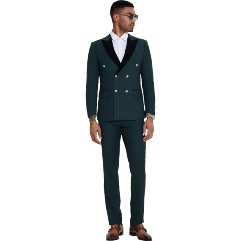 TAZZIO: Double Breast Skinny Fit Suit M415SK