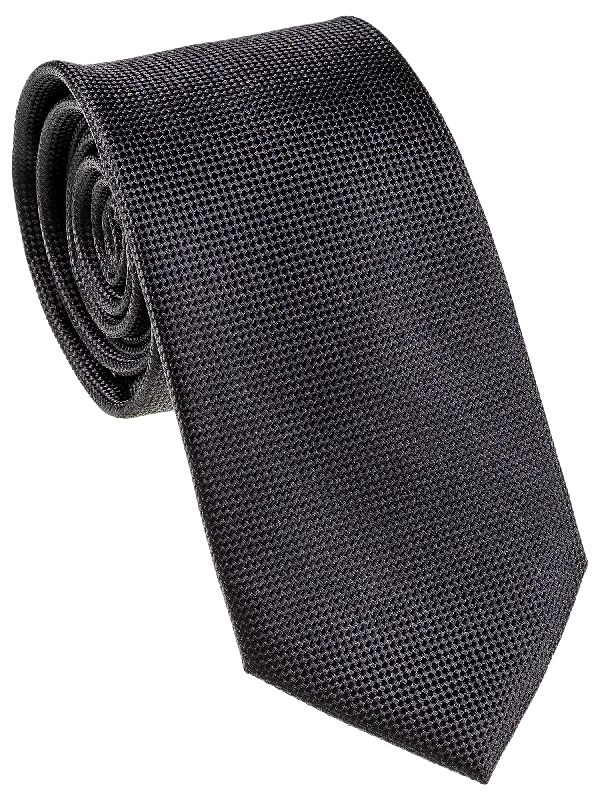 Black Self Pattern Tie, Bow Tie, Handkerchief