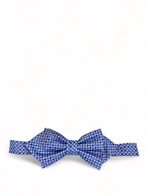 Blue Silk Bow Tie by Paul Malone