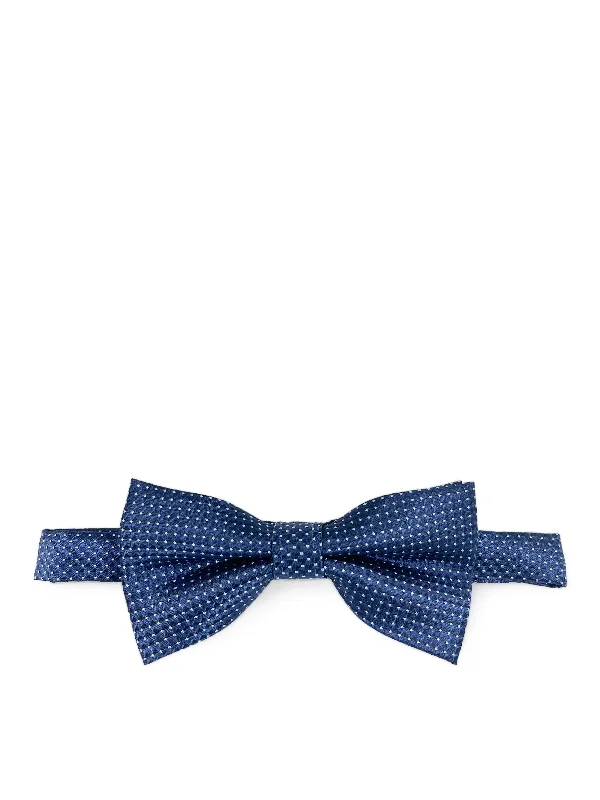 Navy Classic Pindot Bow Tie