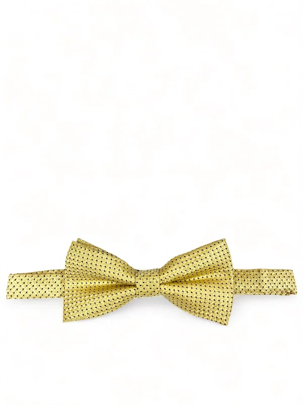 Yellow Classic Pindot Bow Tie