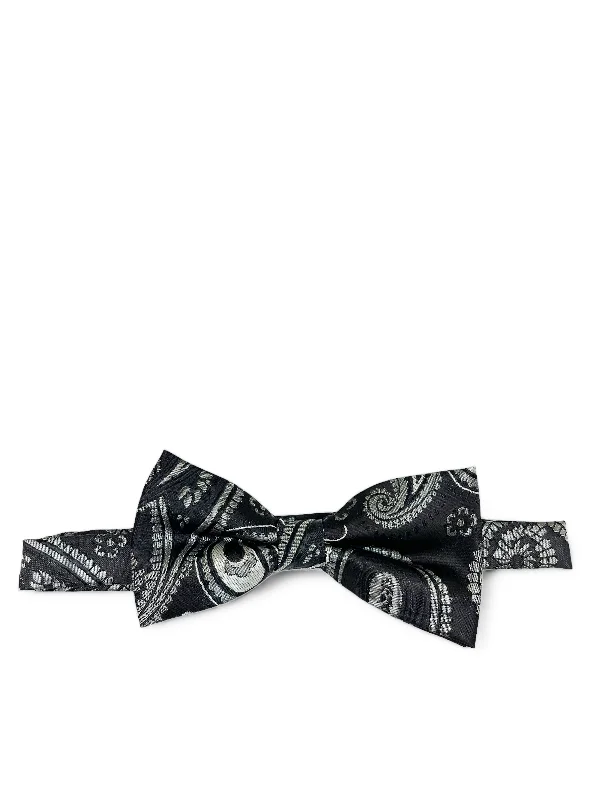 Black Artisan Paisley Bow Tie