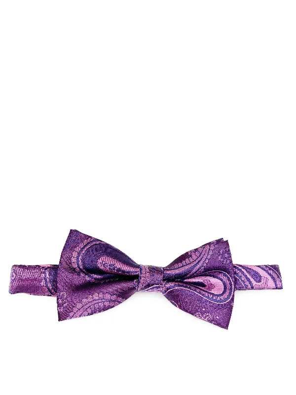 Purple Artisan Paisley Bow Tie