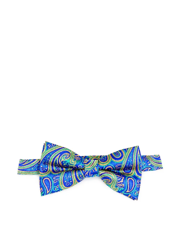 Vivid Blue Extraordinary Paisley Bow Tie