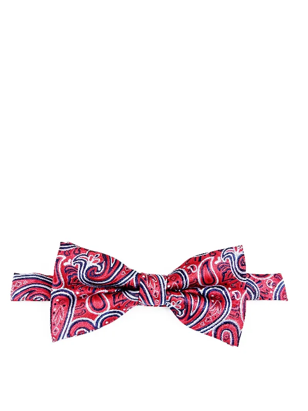 Red Extraordinary Paisley Bow Tie