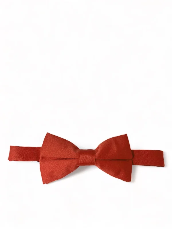 Solid Burnt Orange Bow Tie