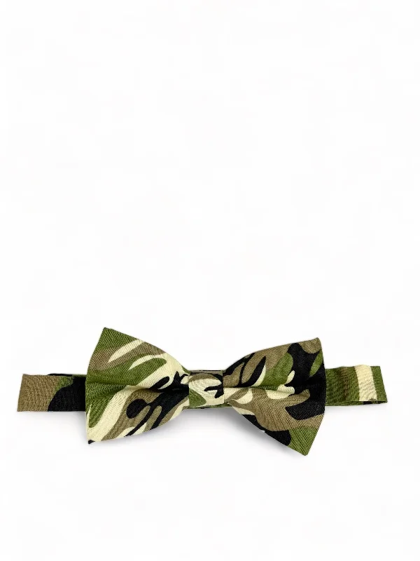 Camouflage Cotton Bow Tie by Paul Malone