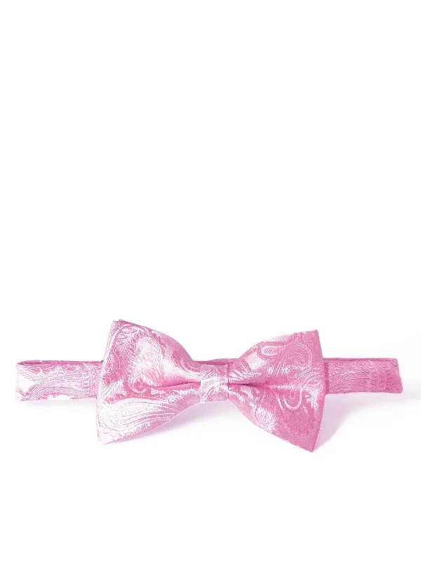 Pink Paisley Bow Tie