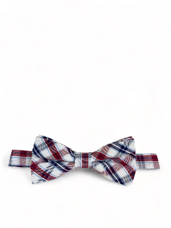 Plaid Cotton Bow Tie by Paul Malone