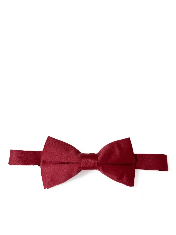 Solid Barn Red Pre-Tied Bow Tie