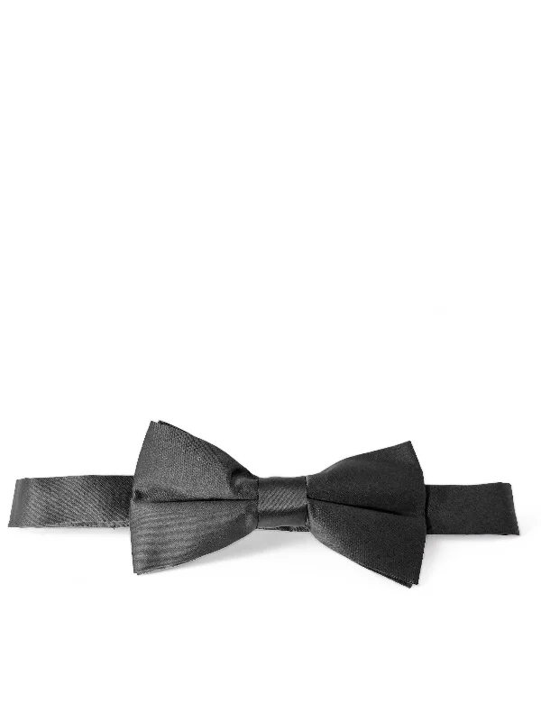 Solid Charcoal Pre-Tied Bow Tie