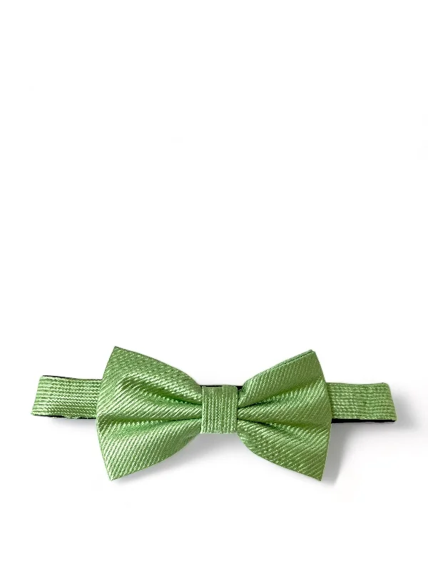 Solid Green Silk Bow Tie