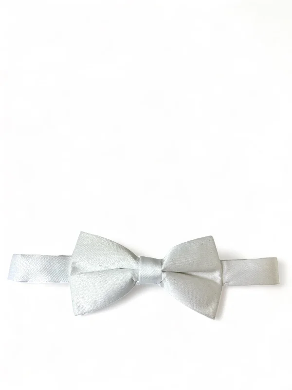 Solid White Pre-Tied Bow Tie