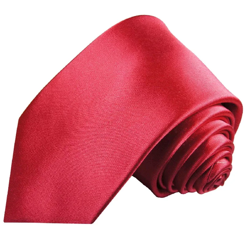 Solid Hot Pink Silk Tie and Accessories - Satin