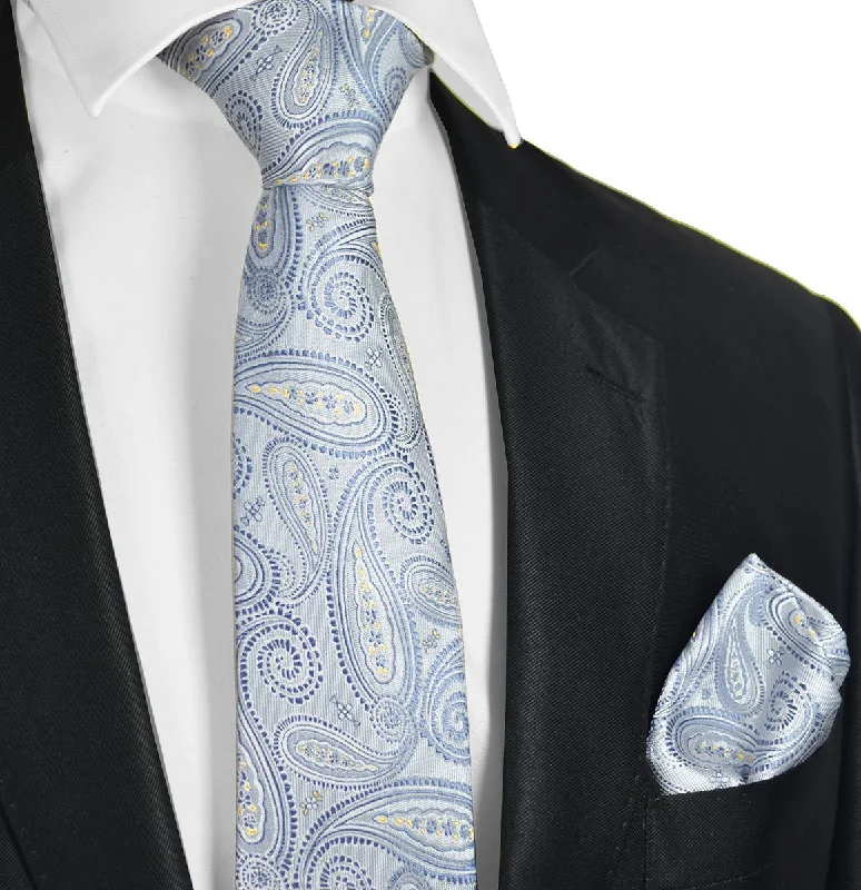 Arctic Ice Paisley Necktie Set