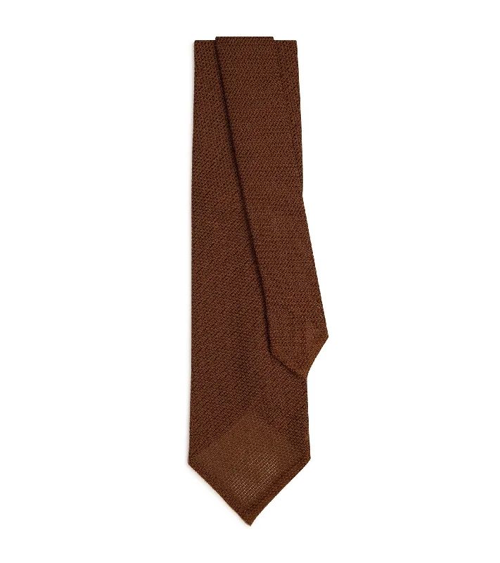 Bigi Fine Silk Grenadine Tie: Copper