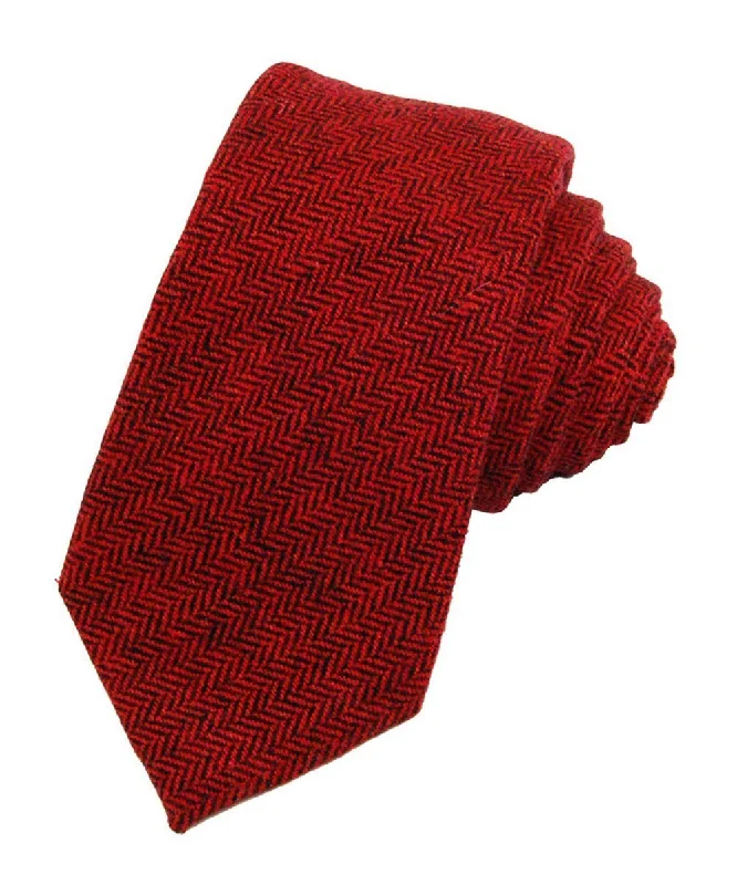 Bossa Nova Red Wool Necktie