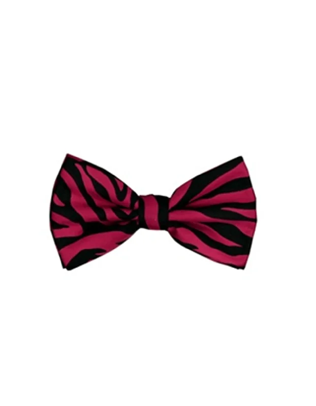 Fushcia Animal Print Bow Tie