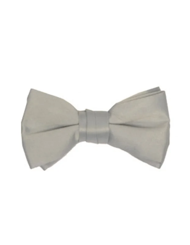 Stone Grey Pre-Tied Bow Tie