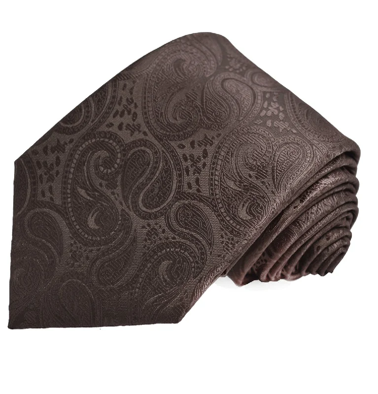 Classic Formal Toffee Brown Paisley Necktie