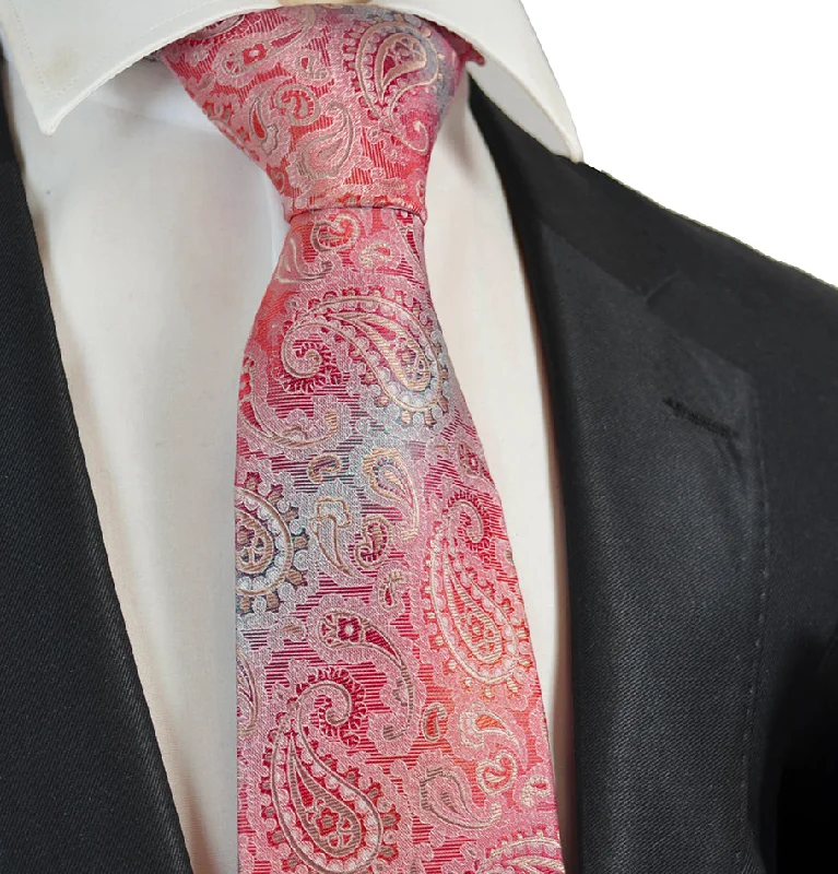 Burgundy Paisley Men's Necktie