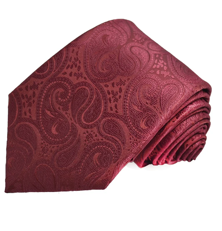 Burgundy Red Paisley Necktie