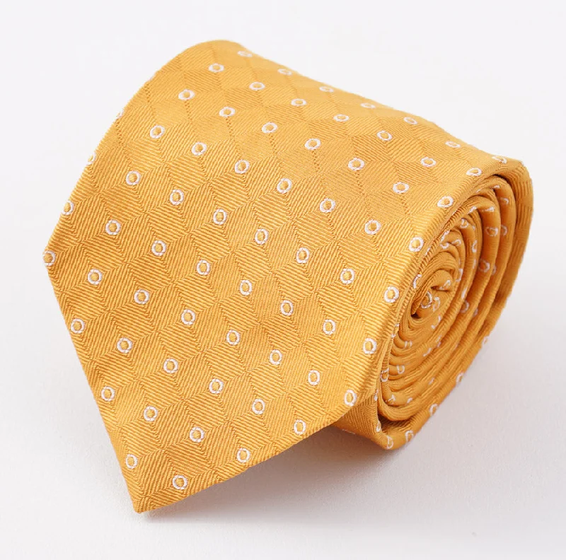 Cesare Attolini Golden Yellow Woven Silk Tie