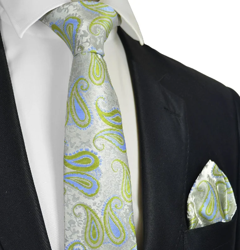 Daiquiri Green Tie and Pocket Square Set