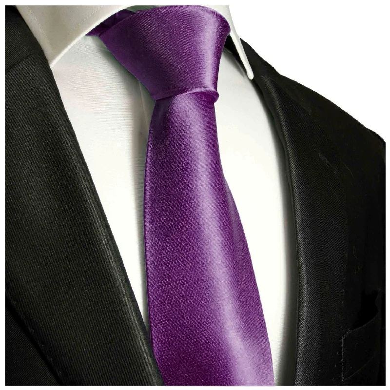 Dark Purple Boys Zipper Tie