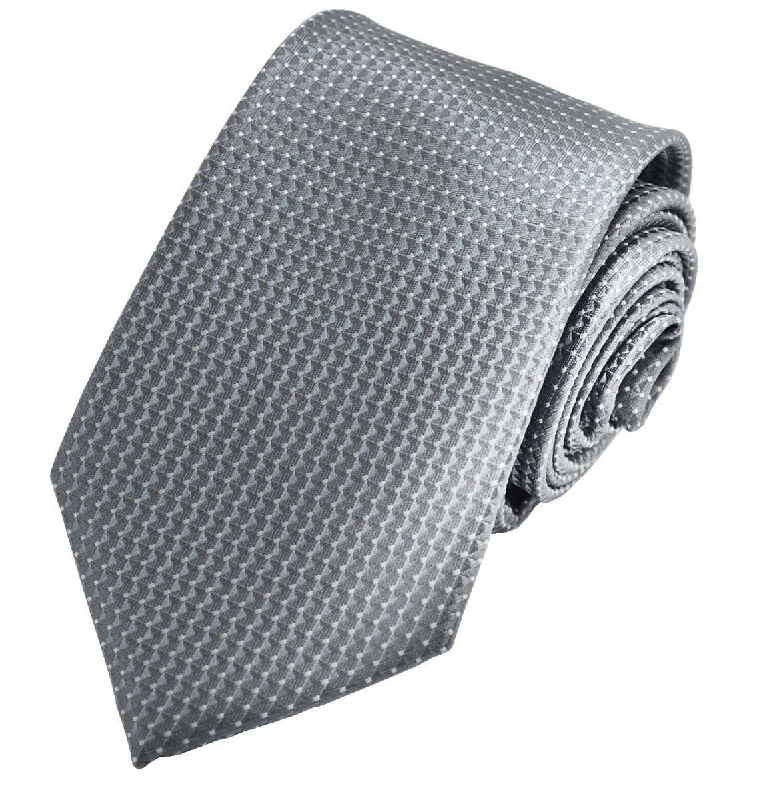 Classic Grey Pindot Men's Necktie