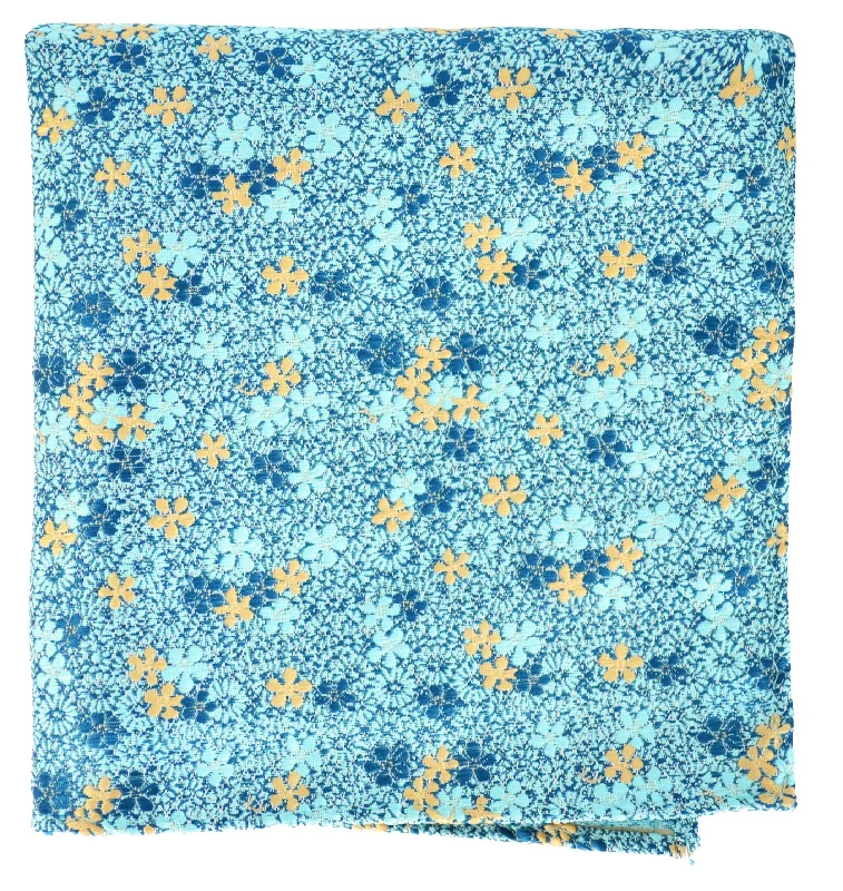 Turquoise Floral Men's Pocket Square