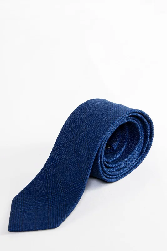 George Blue Check Tie