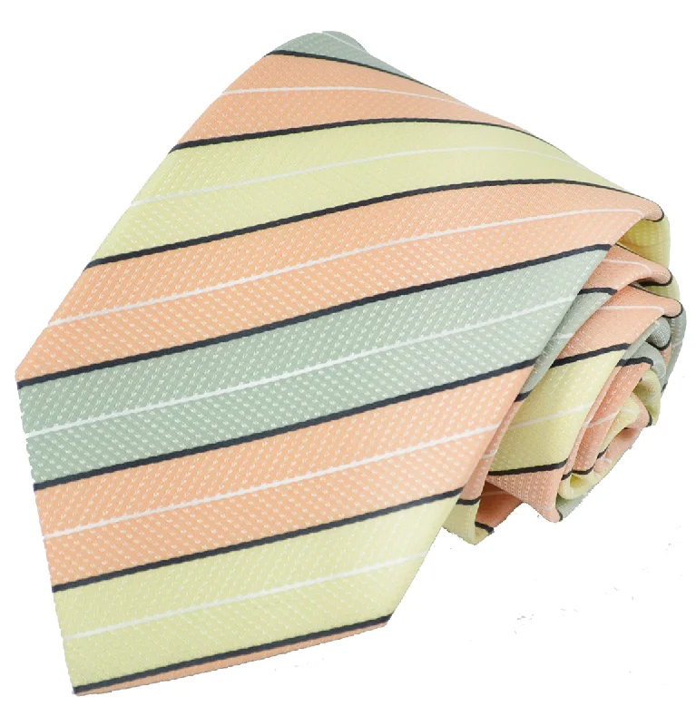 Green, Yellow and Orange Men's Tie and Pocket Square