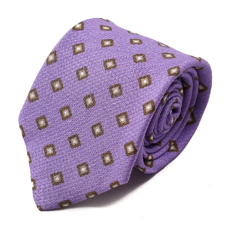 Isaia 7-Fold Lavender Jacquard Tie