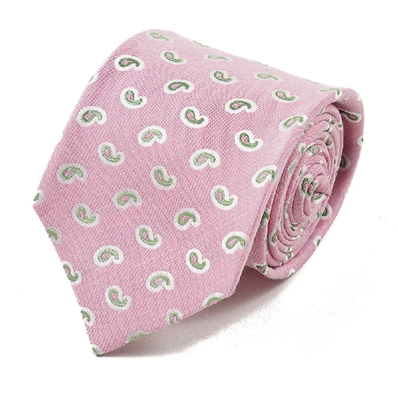 Isaia 7-Fold Paisley Jacquard Tie