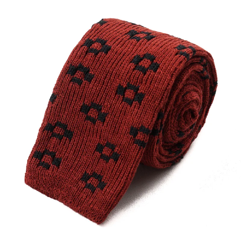 Isaia Patterned Knit Cotton Tie