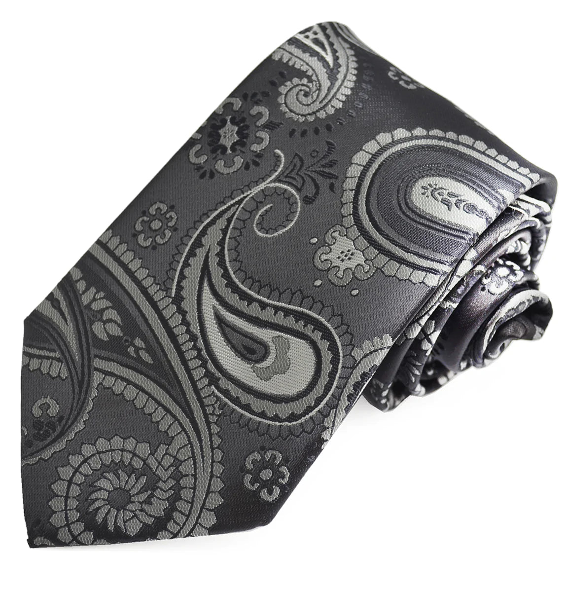 Black Artisan Paisley Men's Tie