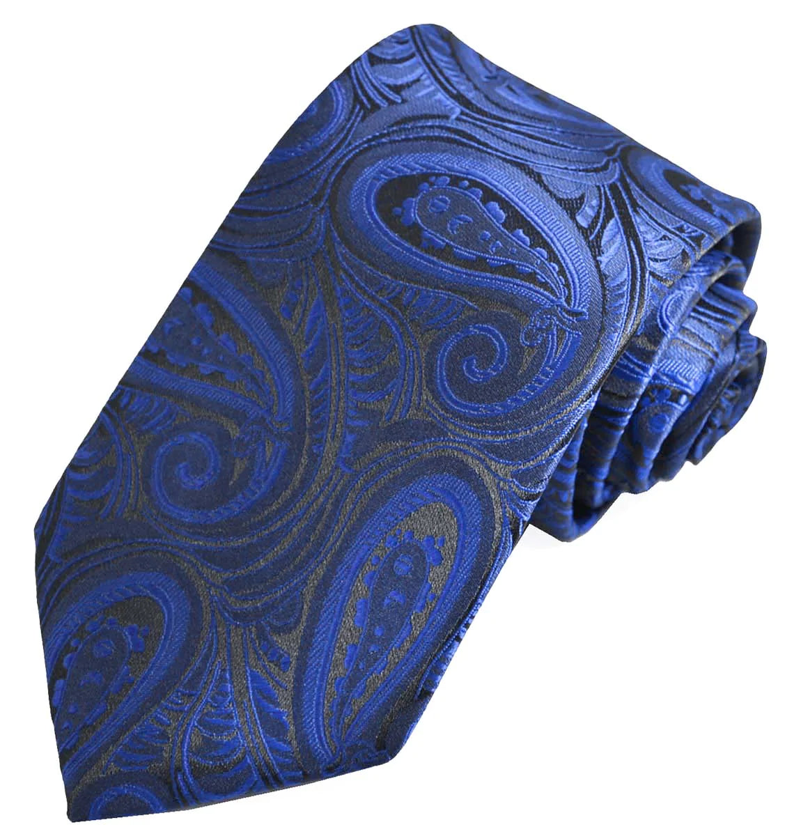 Classic Royal Blue Paisley Necktie for Men