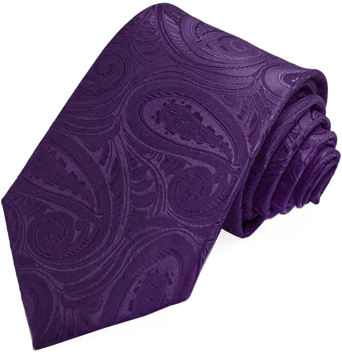 Classic Plum Paisley Necktie for Men