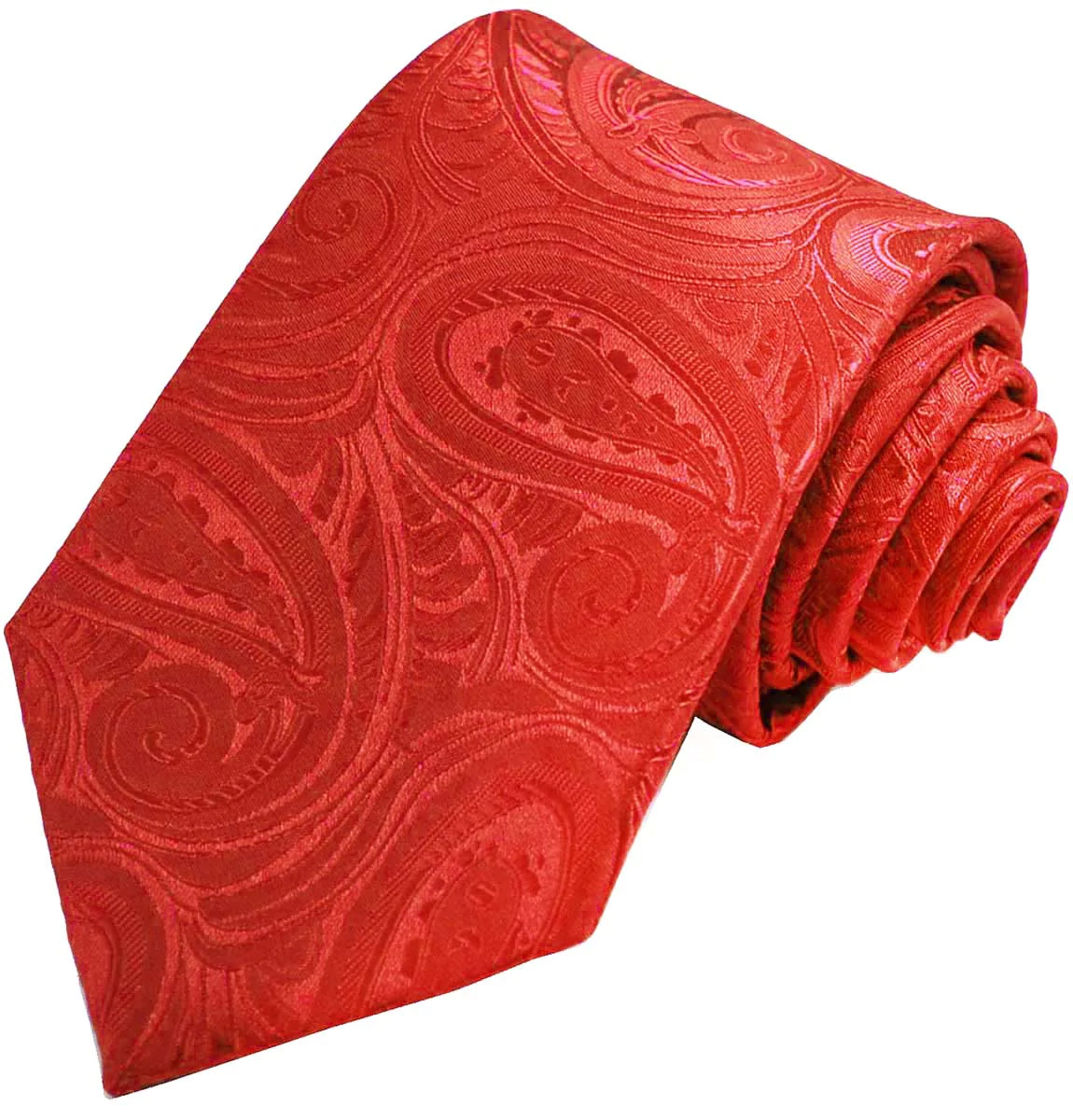 Classic Red Paisley Necktie for Men