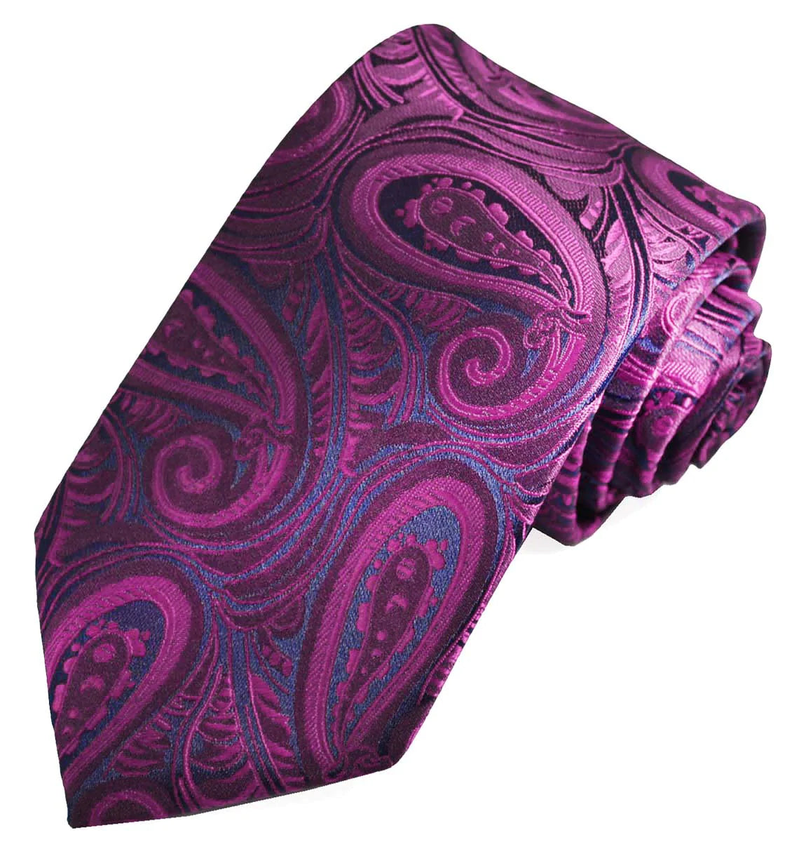 Classic Hot Pink Paisley Necktie for Men