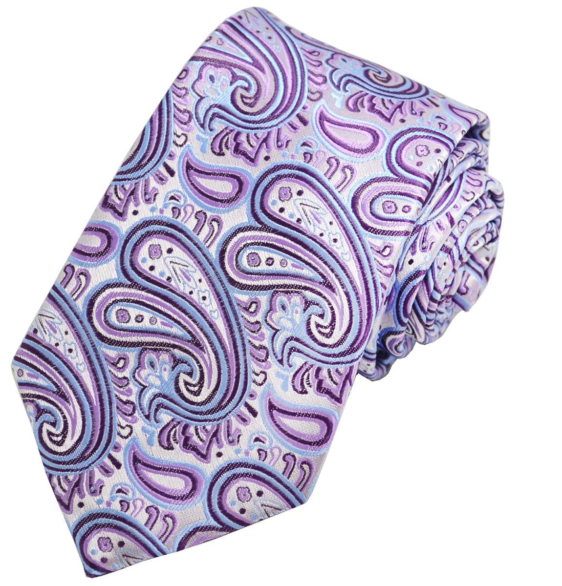 Extraordinary Purple Heart Paisley Design Tie